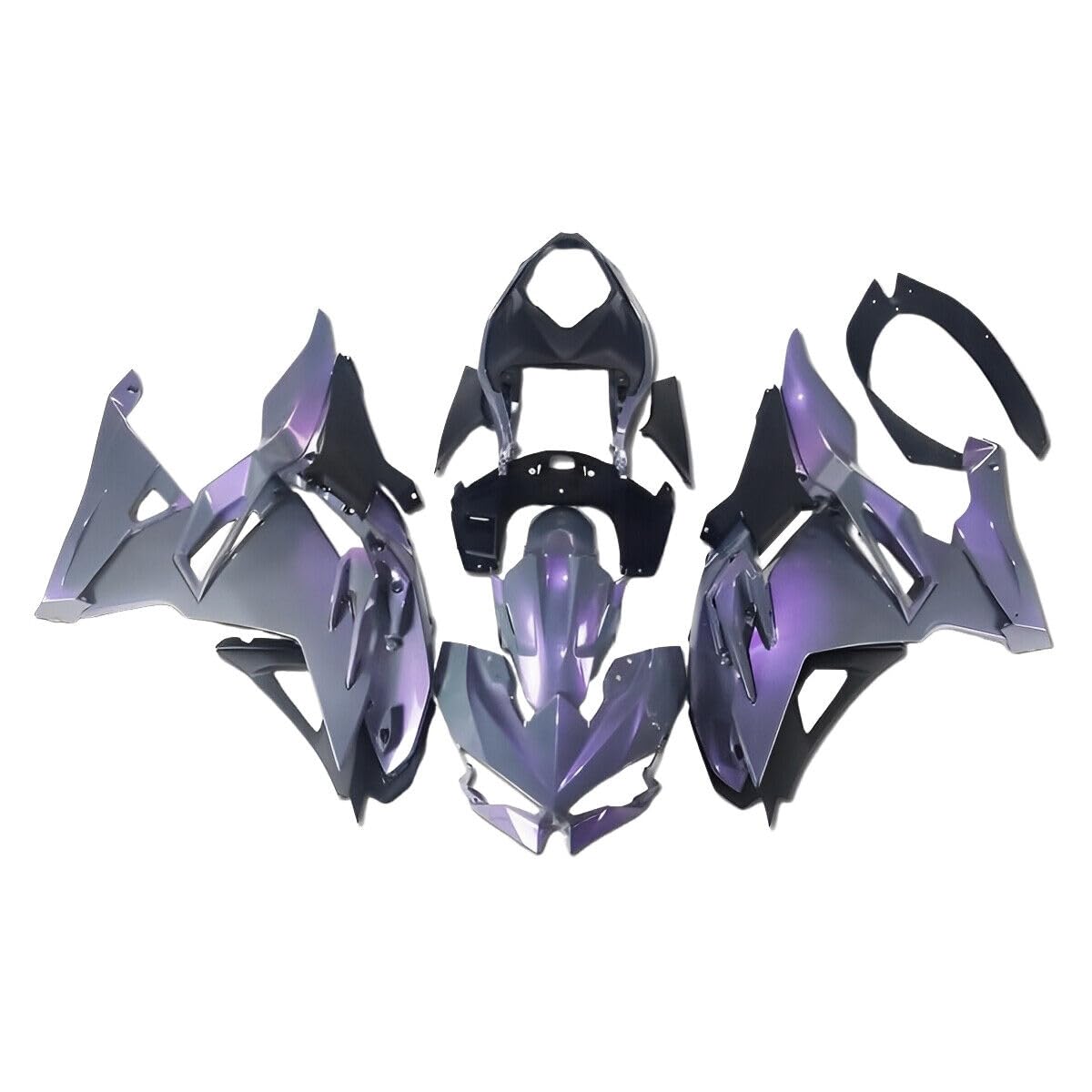 ABS Plastic Chameleon Gray purple Fairing Kit for Kawasaki 2024 2025 Ninja 500 EX500R 24 25 NINJA 500 Injection Complete Fairings Bodywork Body Kit
