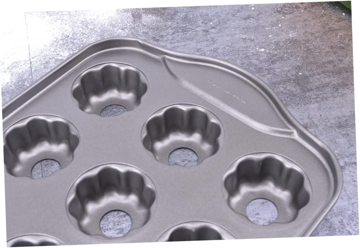 Luxshiny Cavity Non-stick Live Bottom Baking Pan Style Baking Lid Easy Demolding for Mini Cakes Tart Molds