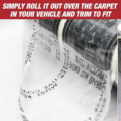 Miniatura 5 de MAXIFILM - Rollo de película protectora de plástico transparente adhesivo de 4 mil para alfombras, 24 pulgadas x 200 pies, hojas adhesivas para