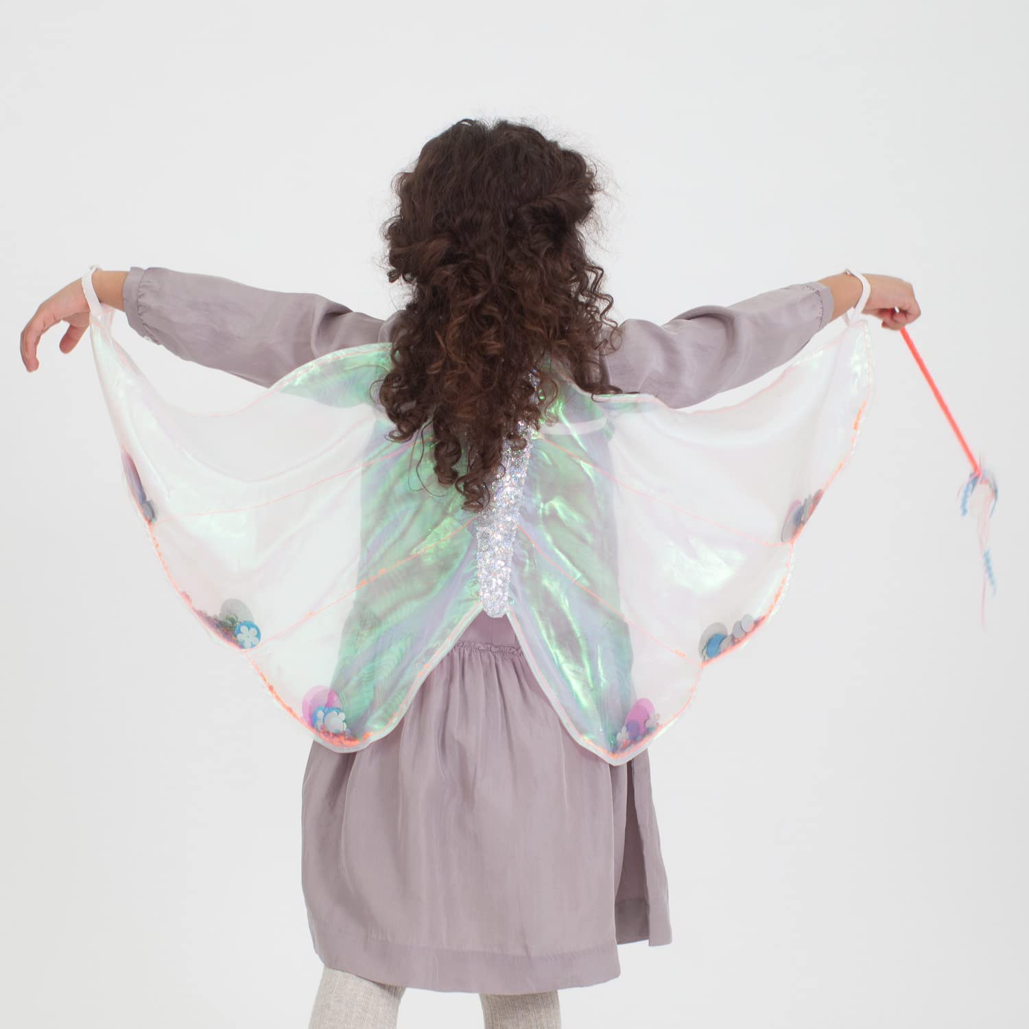 Meri Meri Sequin Butterfly Wings Dress Up Costume – Magical Kids Dress Up  Set with Glitter Tassel Wand, Iridescent Sequined Wings, Ages 3-6, Role  Play & Pretend Play: Buy Online at Best