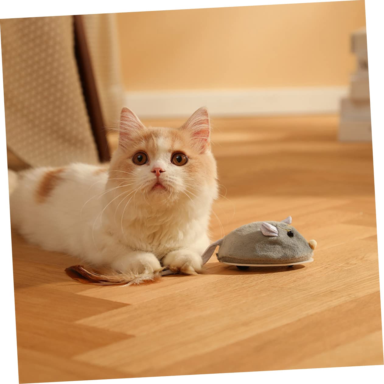 INOOMP 3 Piezas Juguete del Gato del Ratón Juguete Automático para Gatos Juguetes para Gatos y Ratones Felpa Ratón Recargable Interesante Juguete para Ratón Gato Plastico Abs USB