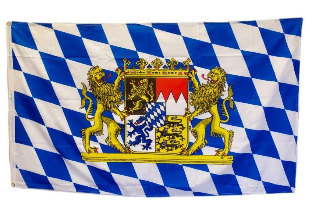 Trade Winds 3x5 Bavaria Bavarian Lion Crest Royal Flag 5'x3' 150cm x 90cm Woven Polyester Premium Fade Resistant