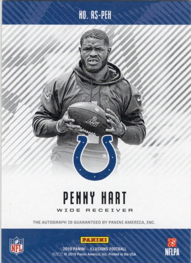 Penny Hart Autographed Rookie Signs Rookie Card Special Insert Collectible Football Card - 2019 Panini Illusions Football Card #RS-PEH (Colts)