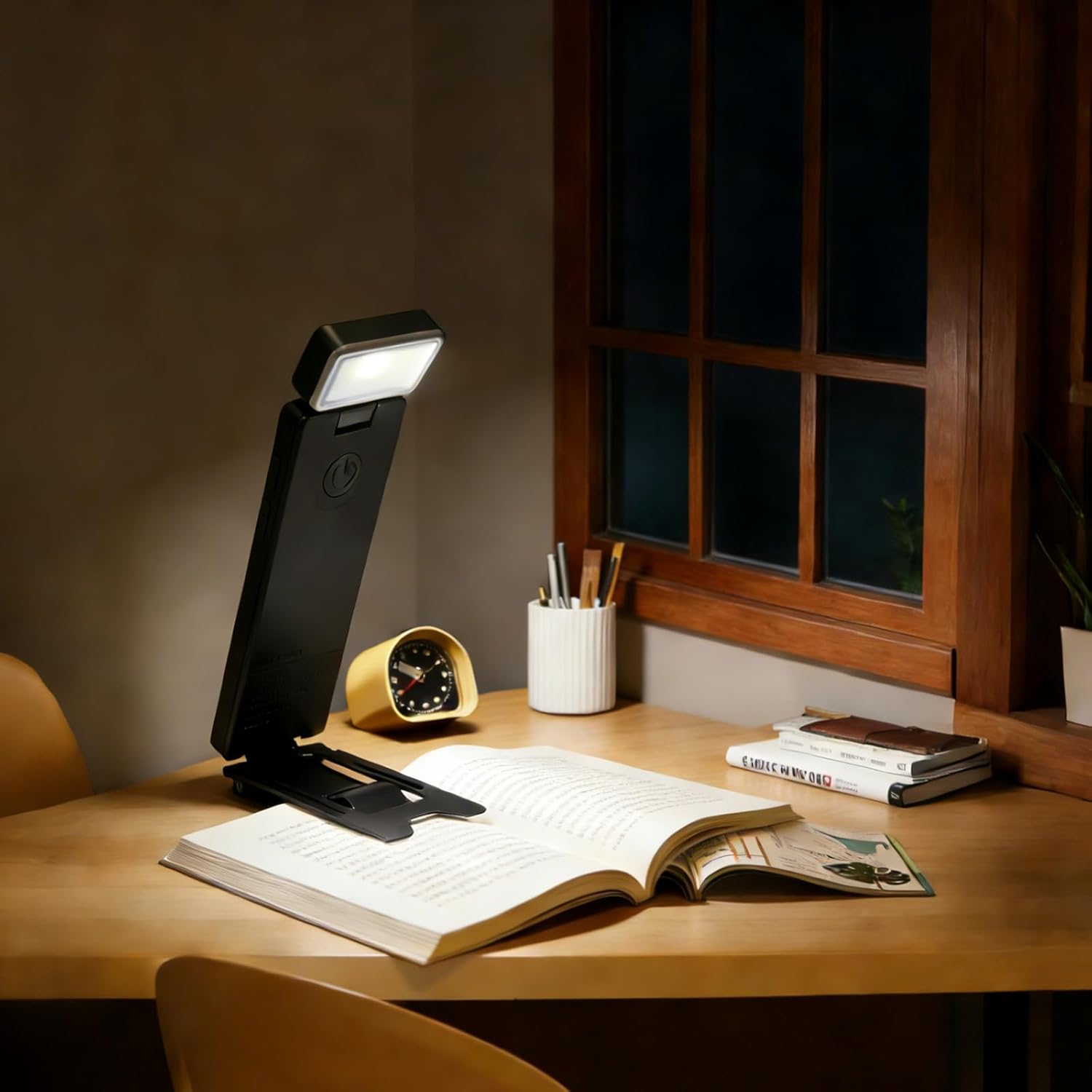 Book Light, Rechargeable Clip-On LED Reading Light for Bed & Night Use - 3 Color Temperatures with Stepless Dimming, Ultralight Bookmark Design for Kids, Book Lovers, Grey