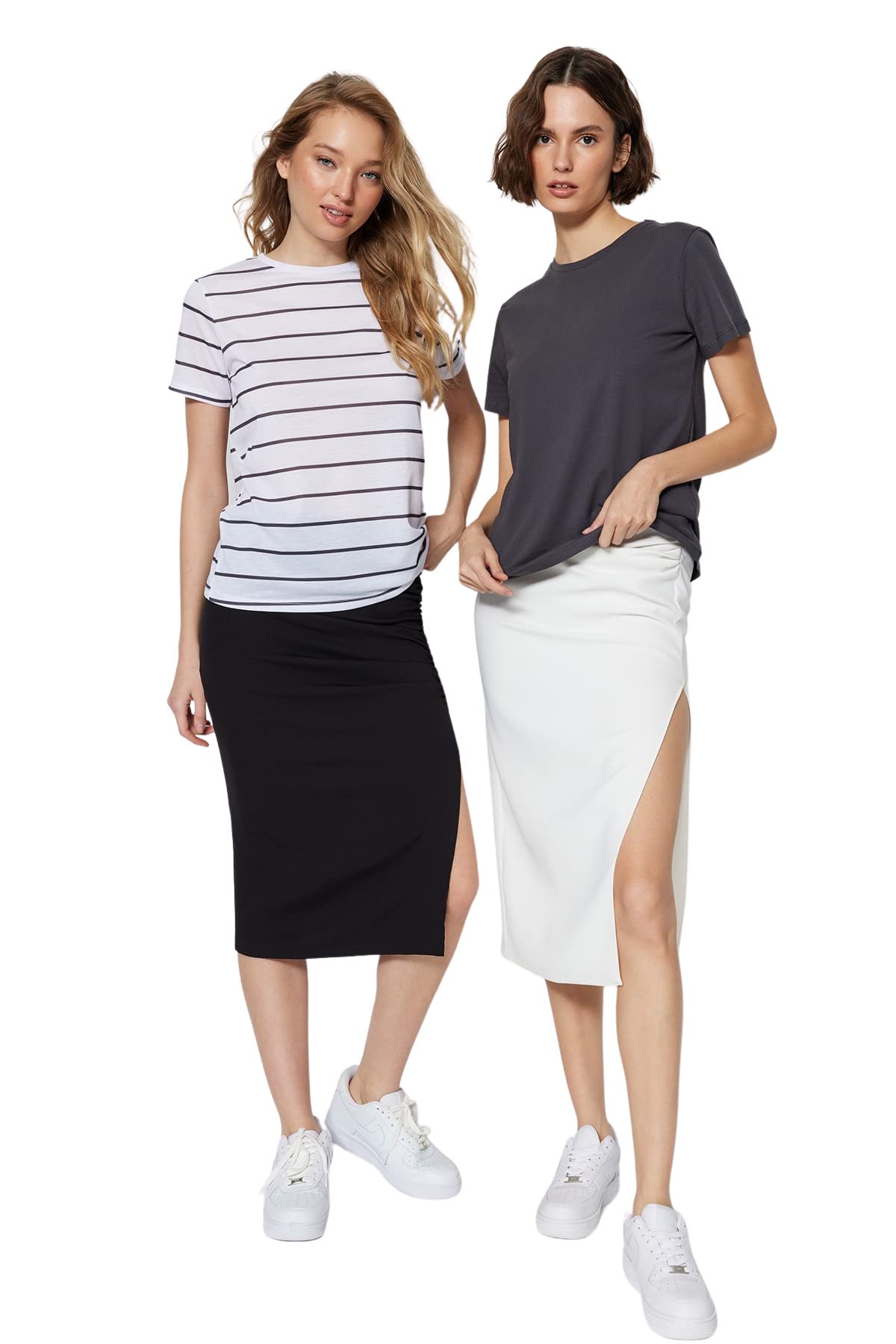 Trendyol FeMan Basics Regular fit Basic Crew Neck Knit T-Shirt