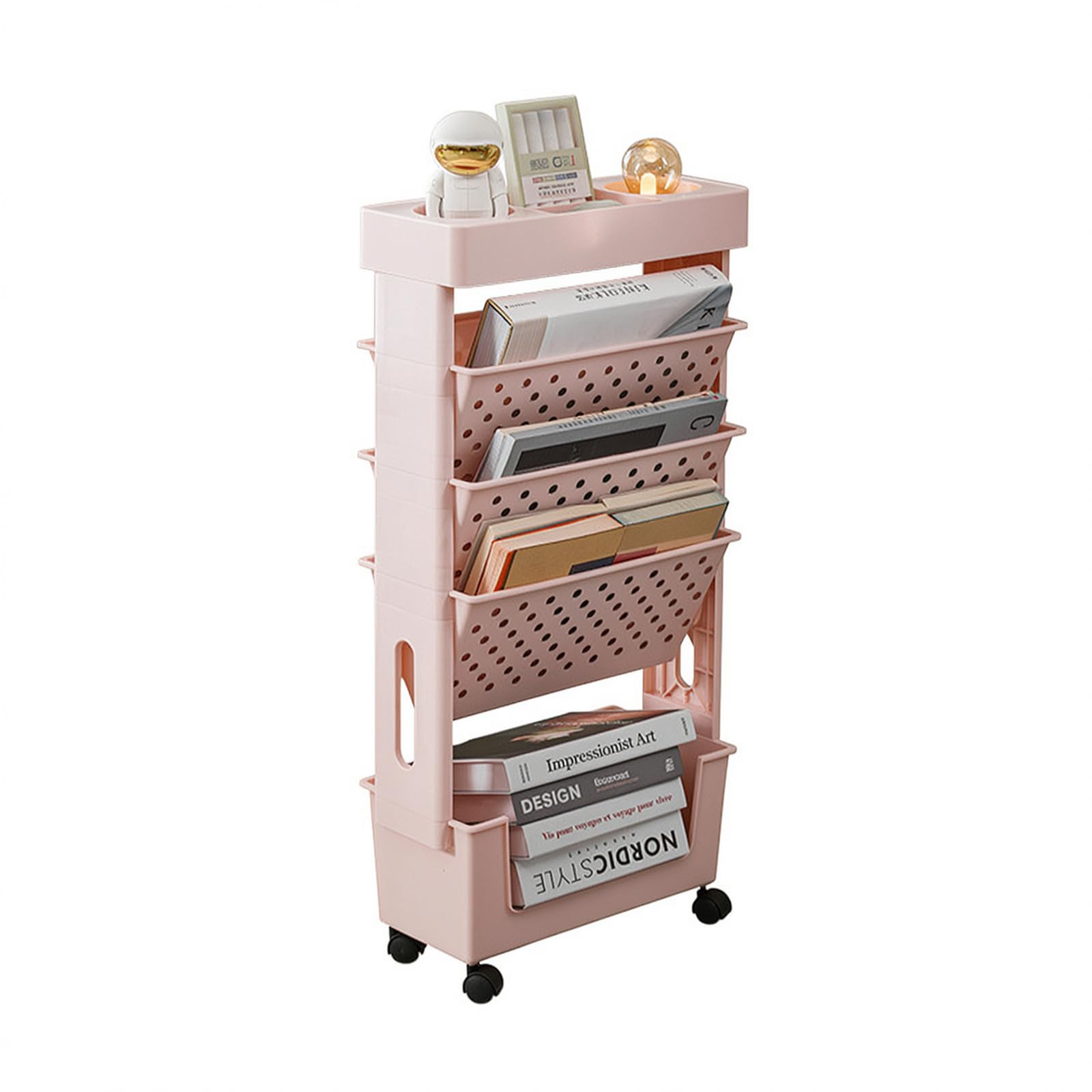 Carrello per insegnanti multifunzione per,rosa
