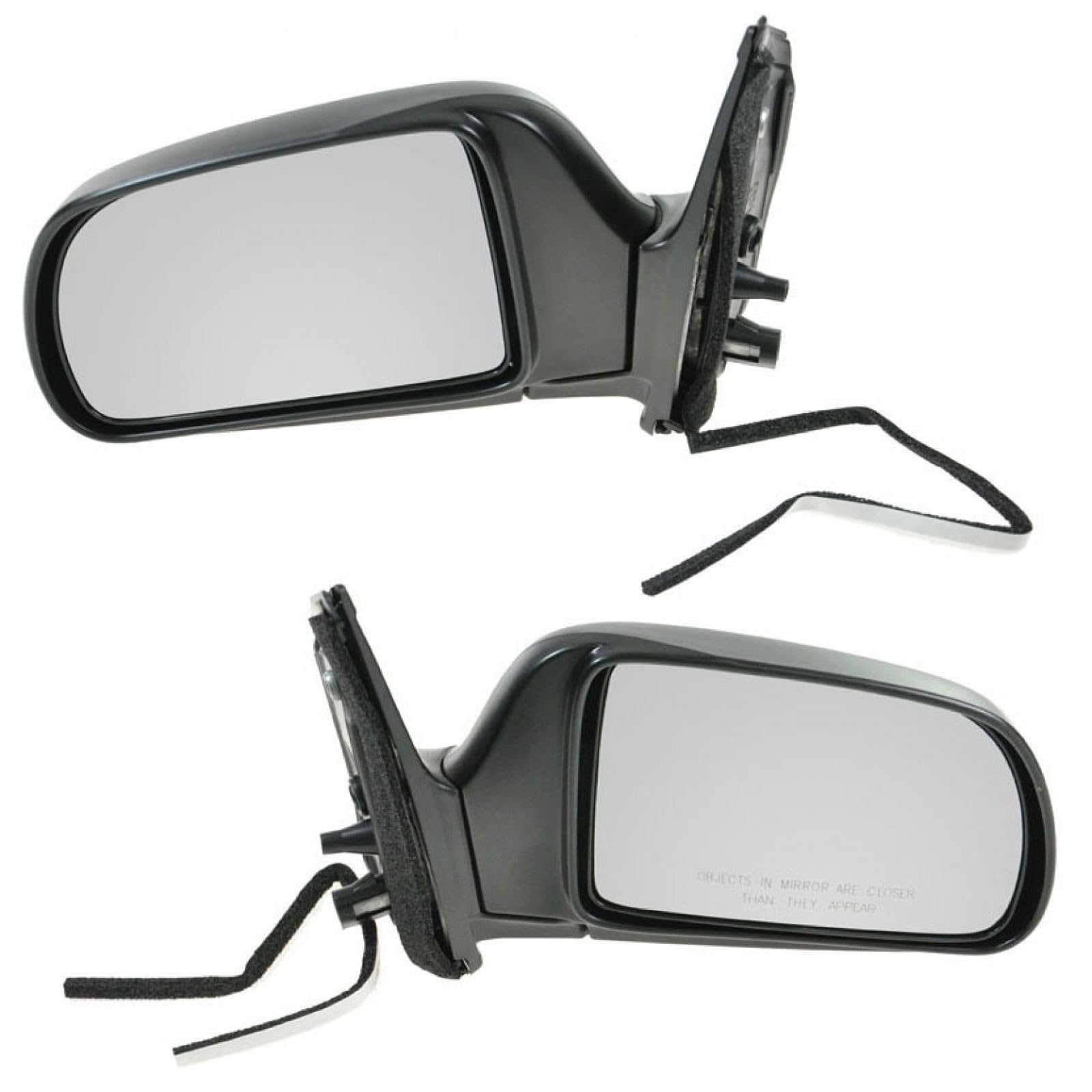 TRQ Driver and Passenger Side Mirror Assembly Set Manual Foldaway Paint to Match Compatible with 1998-2003 Toyota Sienna