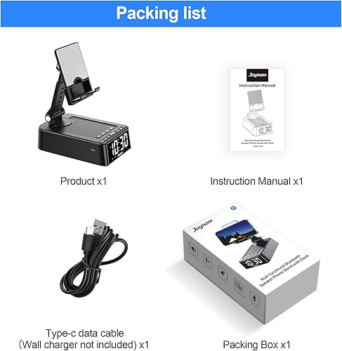 Miniatura 7 de Regalos para hombres y mujeres, soporte de teléfono con altavoz Bluetooth y soporte ajustable de teléfono celular de ángulo giratorio de 360 para