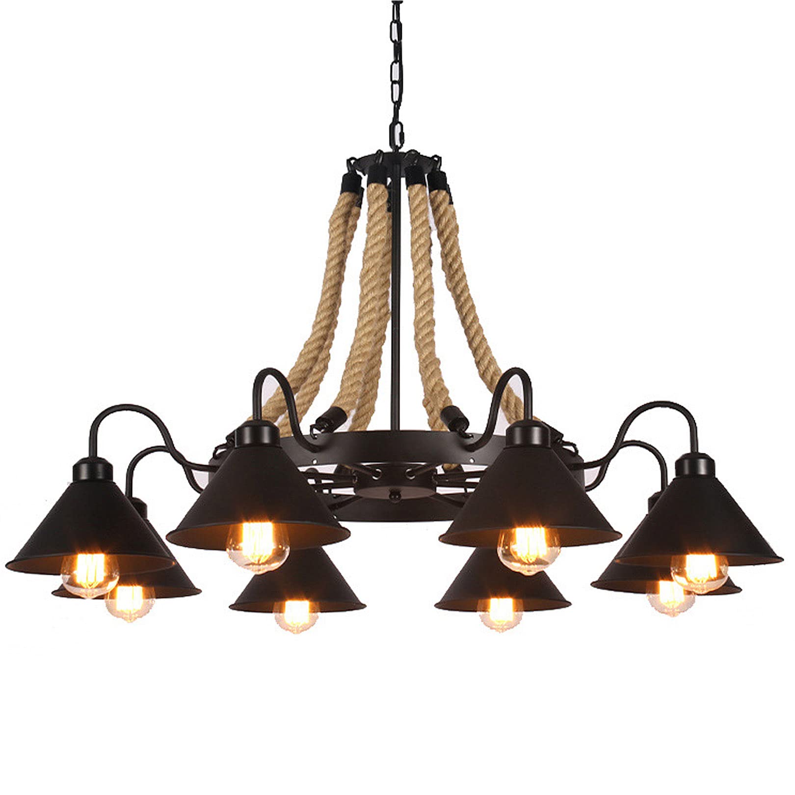 Suspension vintage en corde de chanvre pour illuminer vos repas en salle à manger rétro