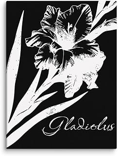 Birth Flower August month Gladiolus Vertical Wall Art Canvas decor personalized gift for wedding anniversary mom nurseries