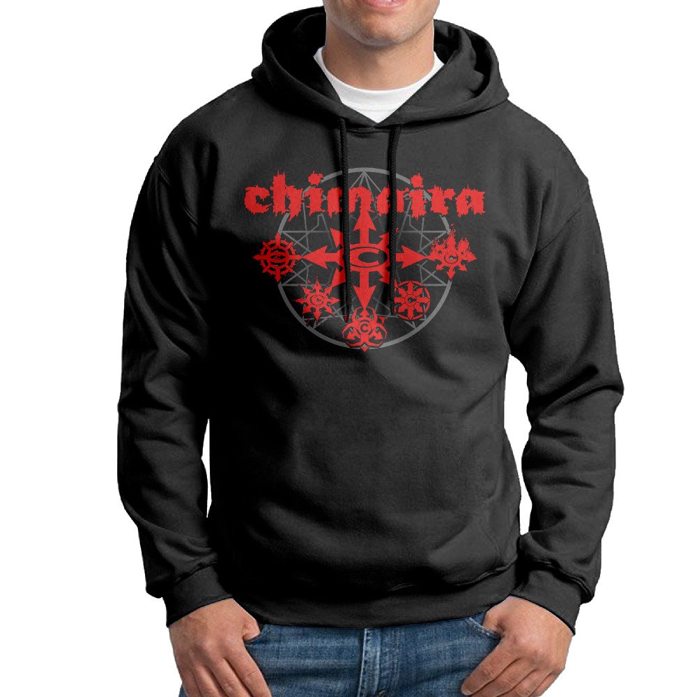 Men's Chimaira Red Logo Music Metal Band Mark Hunter Sports Hoodie Sweatshirts Black