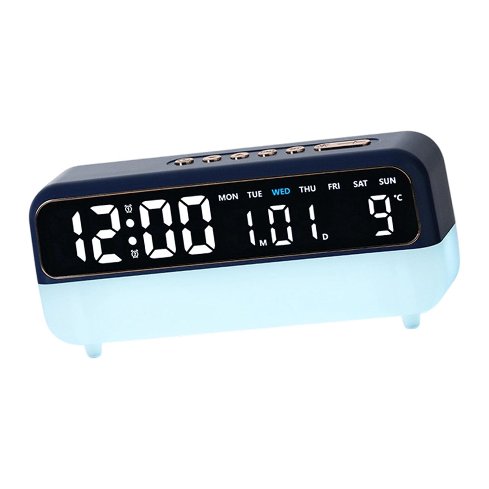carotoe Digital Alarm Clock for Bedroom Desk Clock for Living Room Bedroom with Large Number, Dimmer, Loud Alarm Day of Week Desk