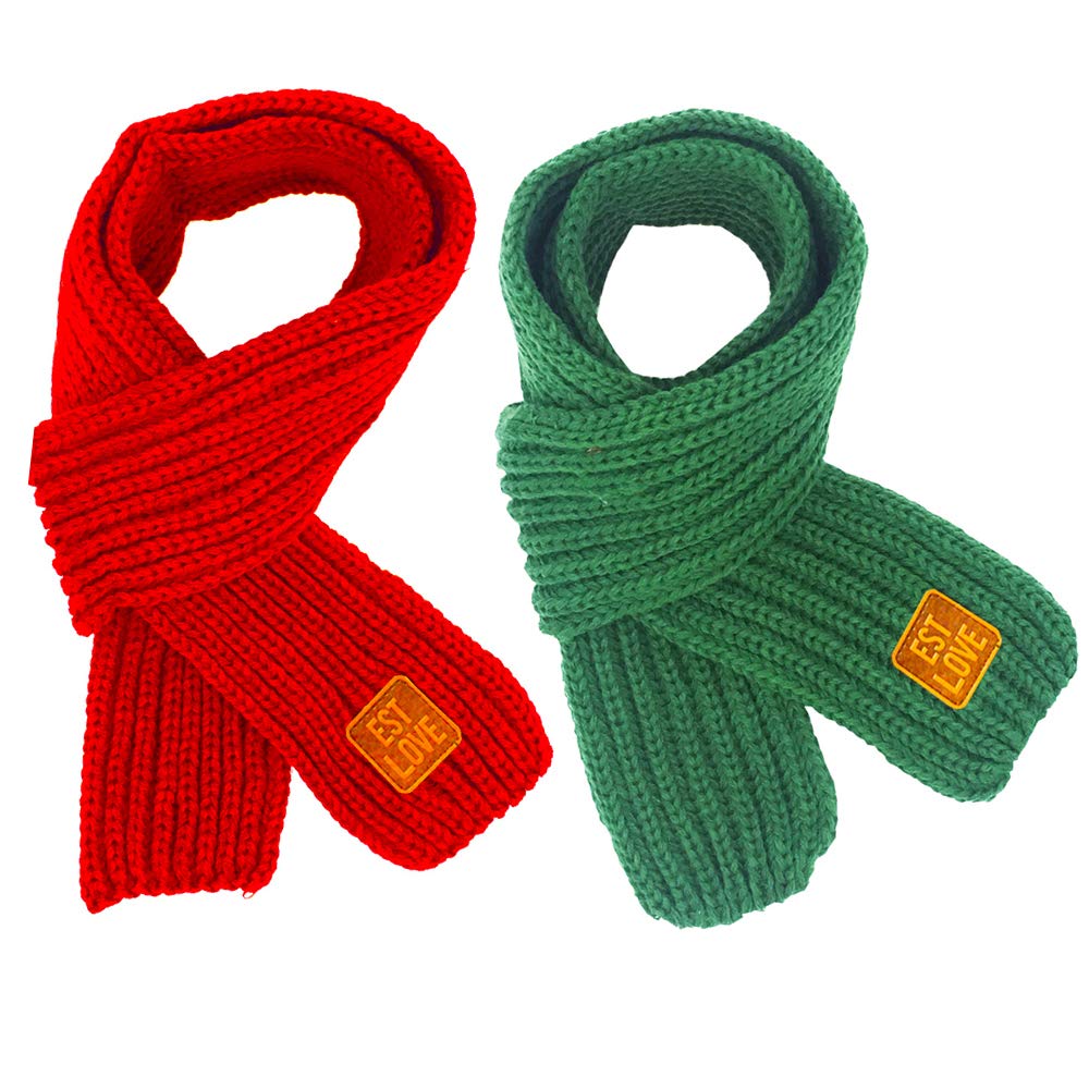 LuckyZ Toddlers Kids Scarf Boys Girls Winter Knitted Warm Scarves Neck Warmer