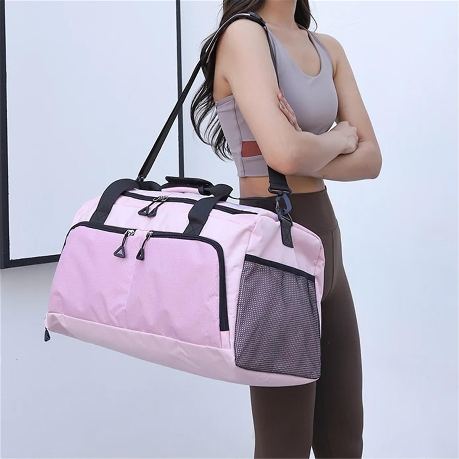Bolsa para esterillas de Yoga Bolsa de Gimnasio con Compartimento for Zapatos y Bolsillo Impermeable for Mujer for Deporte