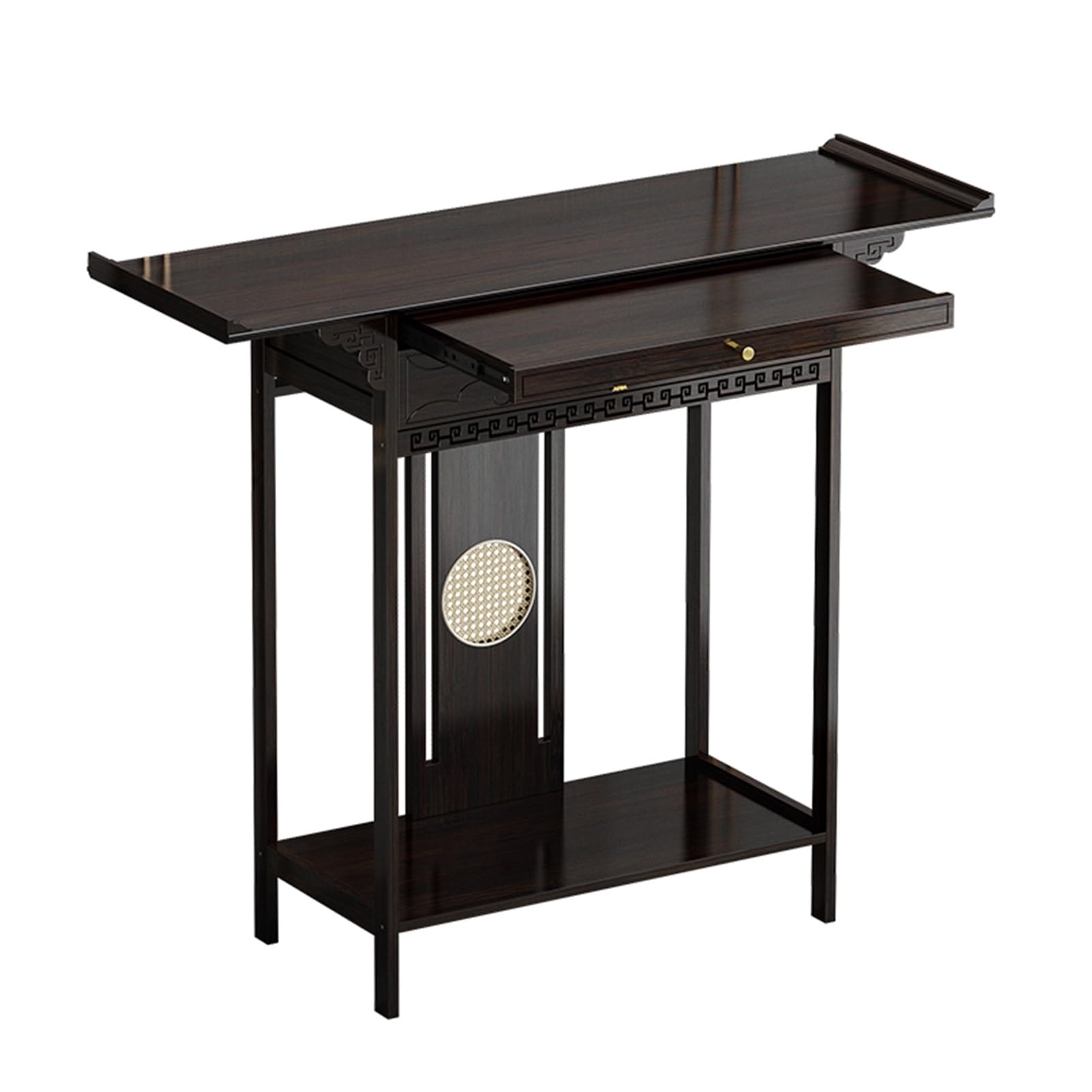 Table d'autel bouddhiste en bambou, meuble de prière élégant de 80 cm