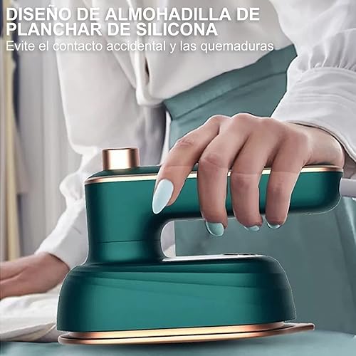 Miniatura 7 de Mini máquina de planchar portátil, mini plancha de vapor con mango giratorio 2 en 1, plancha de vapor para ropa, plancha de vapor micro para