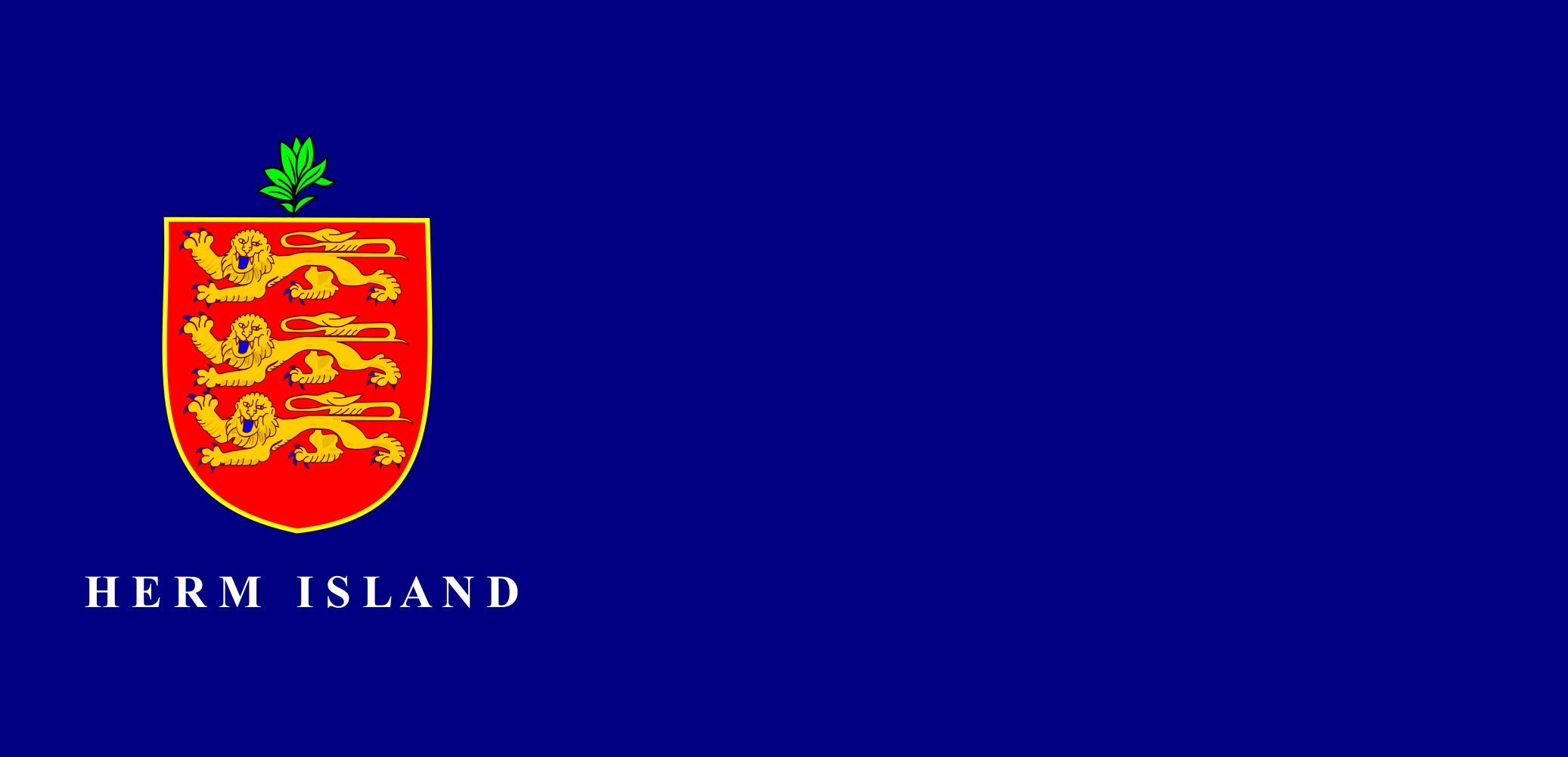 Drapeau Herm 1950-1953 grand format pour collectionneur