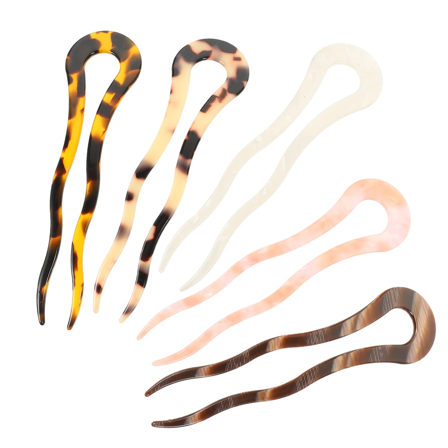 DOITOOL5pcs Retro Hairpin Wooden Hair Sticks Hairpins for Women Bun Hair Japanese Straw Hat Hair Accessories for Women Hair Gems for Women Jianzhi Acetic Acid Grace Bride