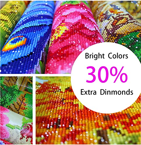 Diamant Schilderij Kits voor Volwassenen, 5D Diamond Art Cartoon Wolf Diamant Schilderij Kinderen Volledige Boor Kristal Strass Kruissteek, Diamant Borduurwerk Foto's Kunst Ambachten Muur Home Decor (50x70cm/20x28 - Afbeelding 4