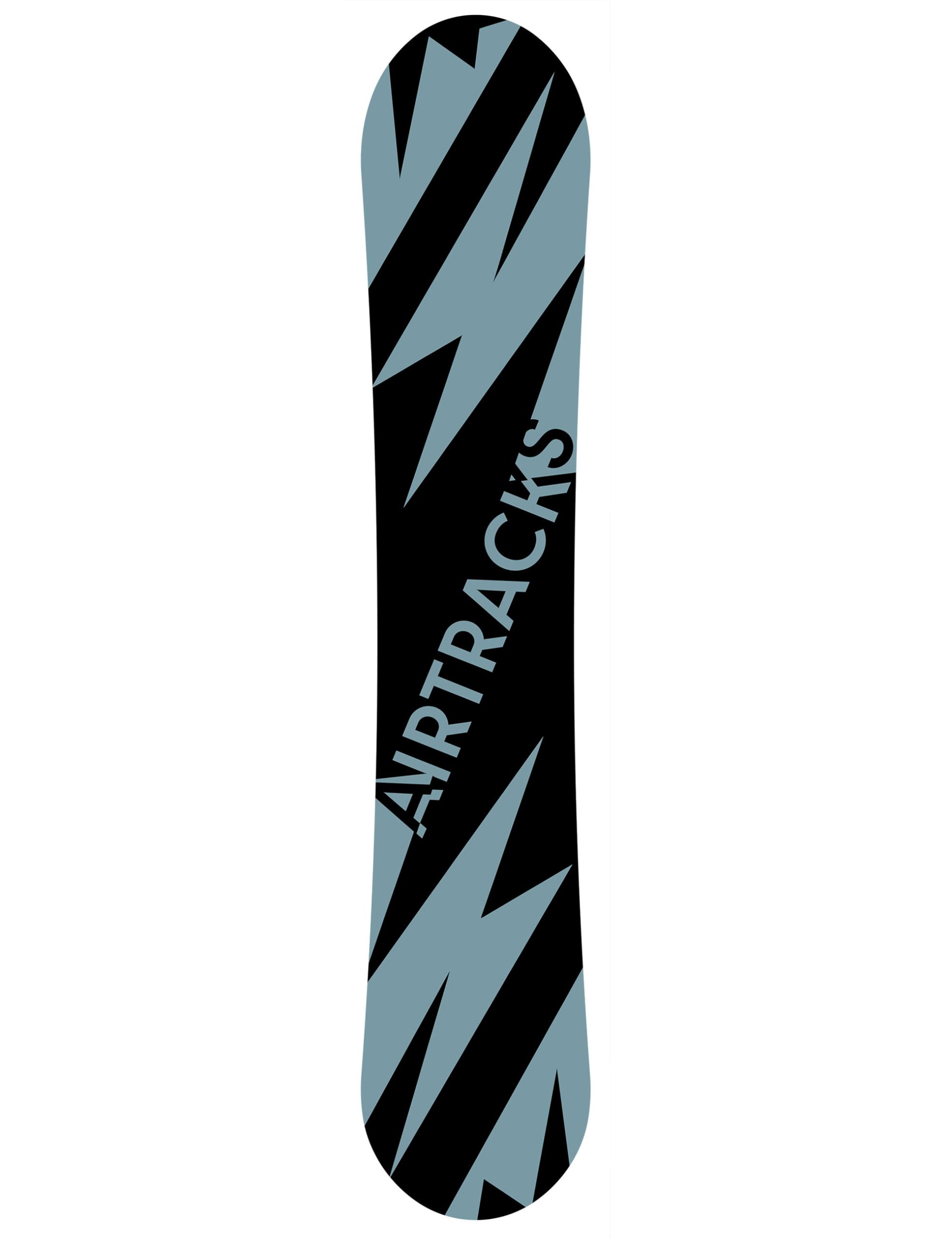 Airtracks Snowboard Set - Mountain Lines Snowboard Wide Flat Zero Rocker + Bindung Master Fastec + Snowboard Bag 156 159 163 165 cm