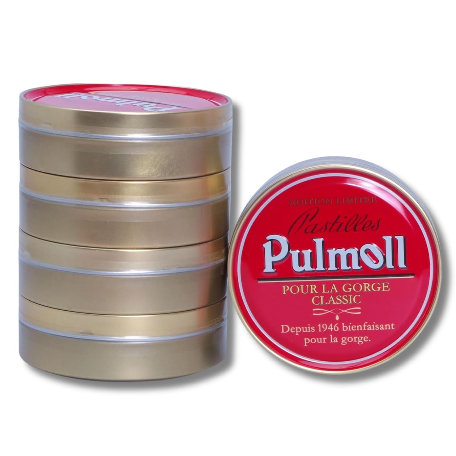 Lot 5 Boites Pulmoll Rétro classique | Edition limitée | Pastilles Pulmoll Depuis 1946