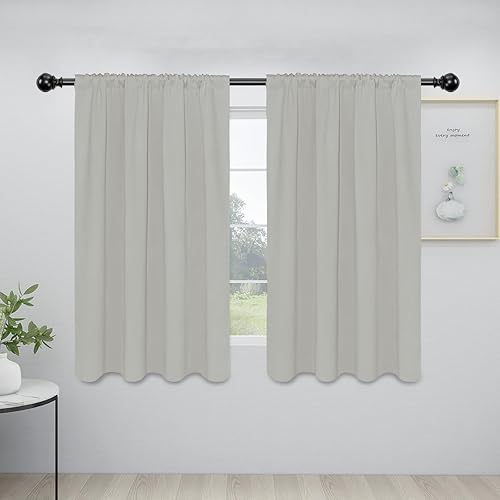Miniatura 63 de Easy-Going Cortinas opacas con bolsillo para barra para dormitorio, cortinas de ventana para oscurecer la habitación para sala de estar, cortinas de