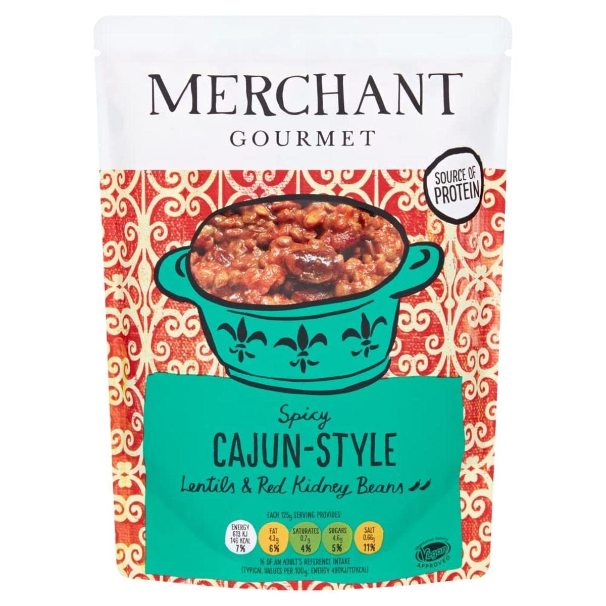 Merchant Gourmet Red Spicy Cajun Style Lentils Kidney Beans (250G)