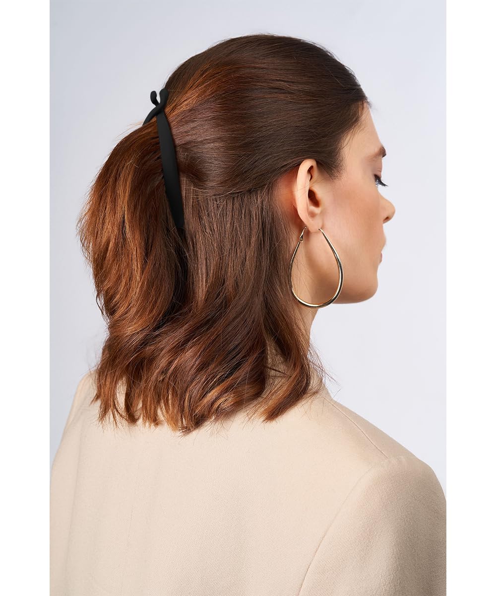 4PCS Small Banana Clips Hair, Mini Matte Banana Hair Clips for Women Girls, Cute Strong Hold Ponytail Bun Holder, Hair Jaw Clips Barrettes Styling Accessories for Thin Hair - Image 7