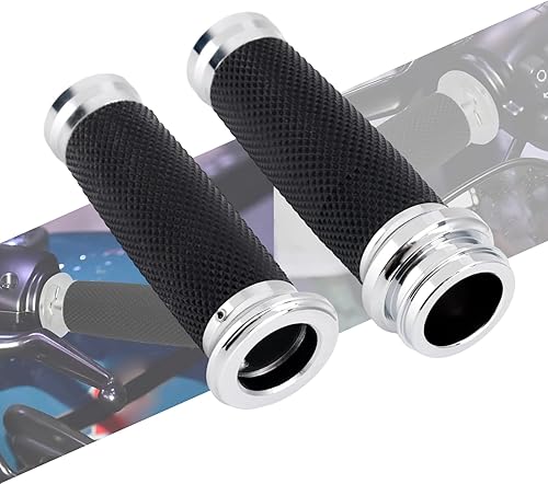 Empuñaduras de manillar de acelerador electrónico para motocicleta para manubrio de 1" 0.984in ajuste universal para Harley Touring Dyna Softail