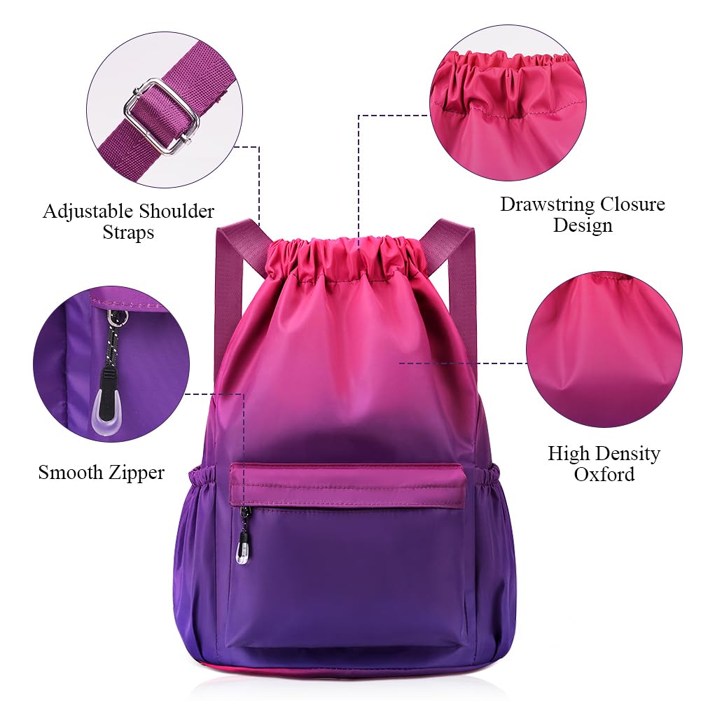 flintronic Borsa con Coulisse, Sacca Sportiva Palestra, Zaino con Coulisse Impermeabile, Sacca da Palestra con Coulisse, Borsa Palestra con Coulisse per Spiaggia Nuoto Fitness