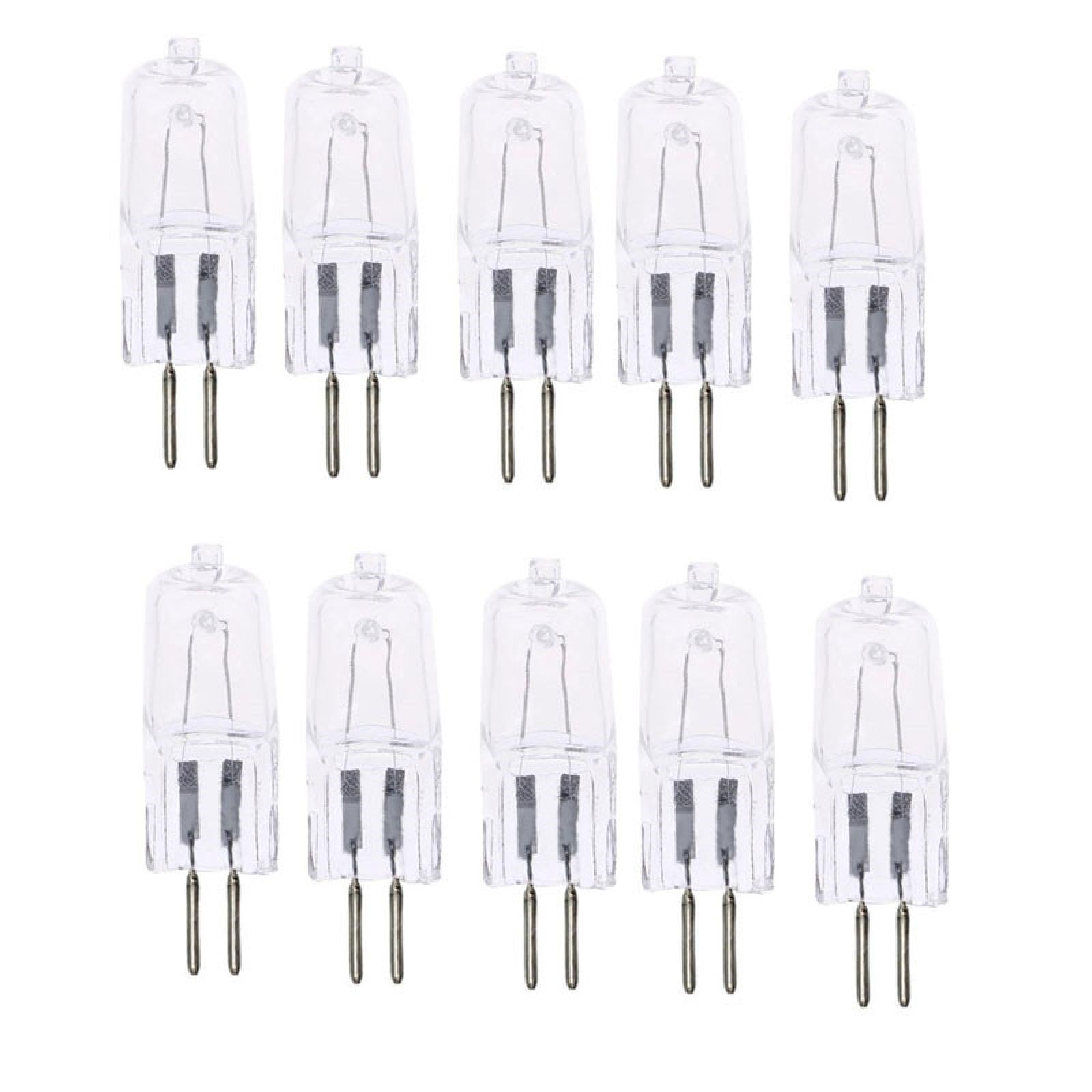 UGEFKMQ G5.3 Halogen Bulbs 230V 20W 35W 50W 75W 100W Clear Glass Halogen Lamps GU5.3 Bi-Pin Base Warm White 2700K 10Pc 100W