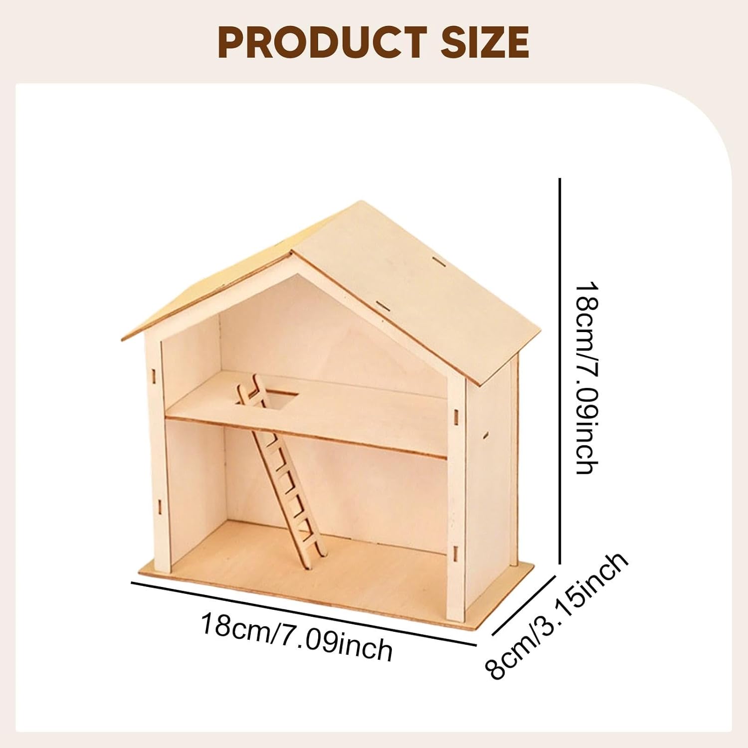 SNAPPSY DIY Wood Christmas House Craft Kit Ornament for Home Decoration Kindergarten