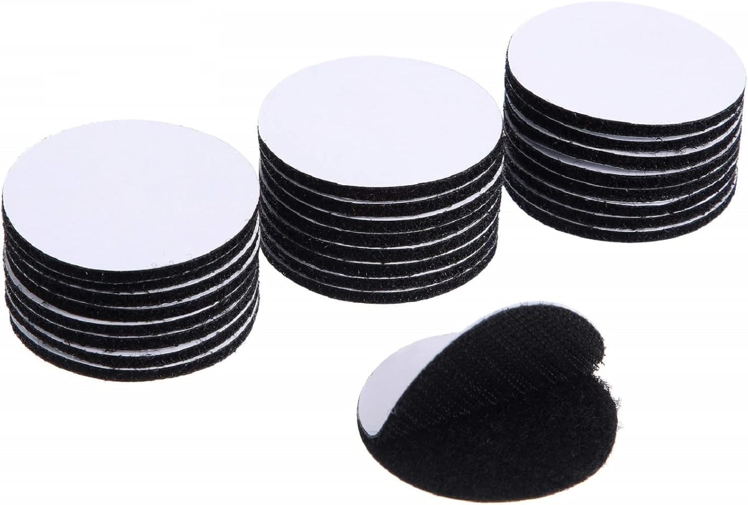 2 x 2 Inch 24 Pairs Black Sticky Adhesive Dots Self