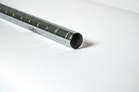 Vista 6 de Postes de estantería de alambre cromado de acero inoxidable – Juego de 4 postes (14 pulgadas) – Resistentes, grado comercial para estantes