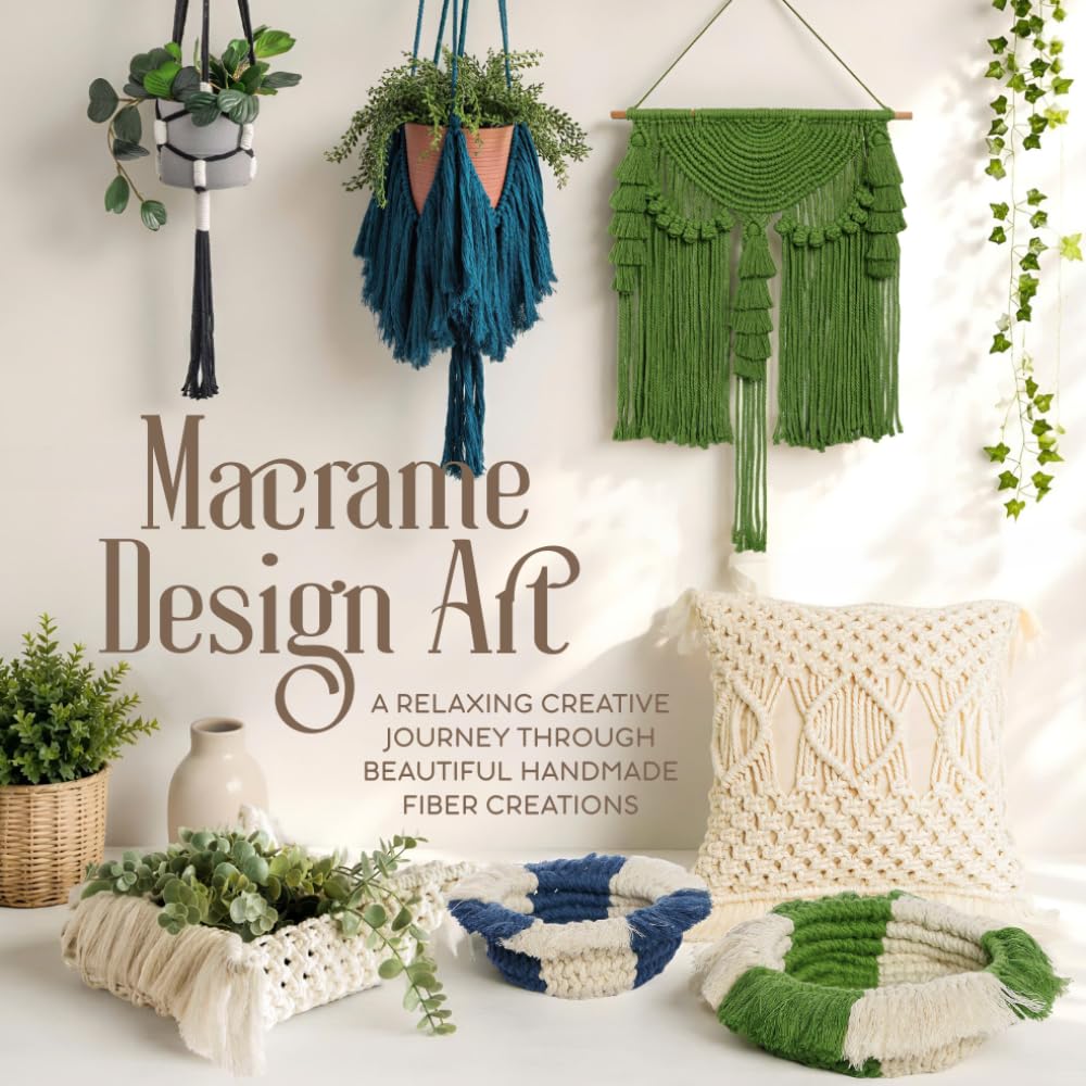 Macrame Design Art: A Relaxing Creative Journey Through Beautiful Handmade Fiber Creations.