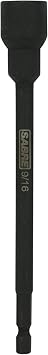 9/16 Inch Impact Magnetic Nut Driver 6 Inch Length, 1/4 Inch Hex Shank, Magnetic Socket Tip 9/16 SAE