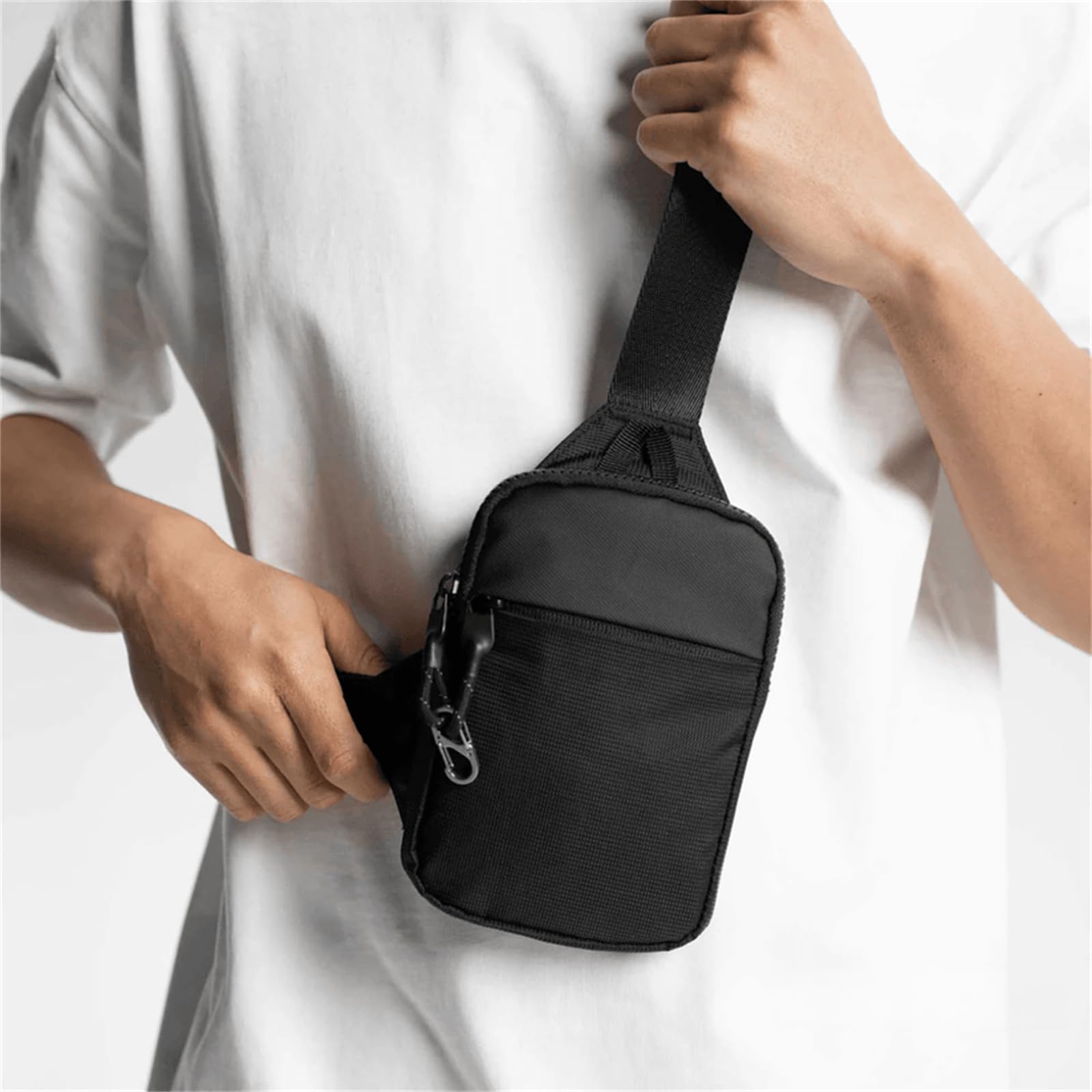 Sacoche | NOMALERO Sac à bandoulière imperméable pour homme et femme, sac de poitrine avec double poche pratique