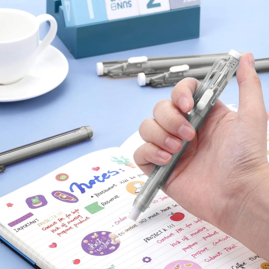 Penne riempibili in gomma di precisione 4 pezzi per design studio ufficio