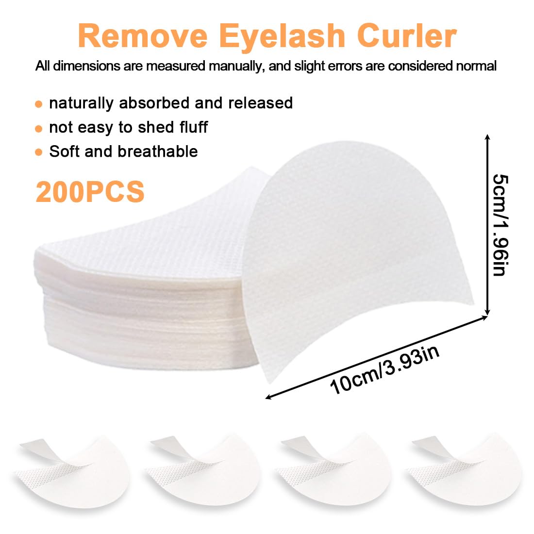 200 pezzi Patch occhi per extension ciglia, Scotch per trucco occhi, Patch adesivi per ombretto, Protezione per ombretto, Prevenzione della tinta e dei residui delle extension ciglia