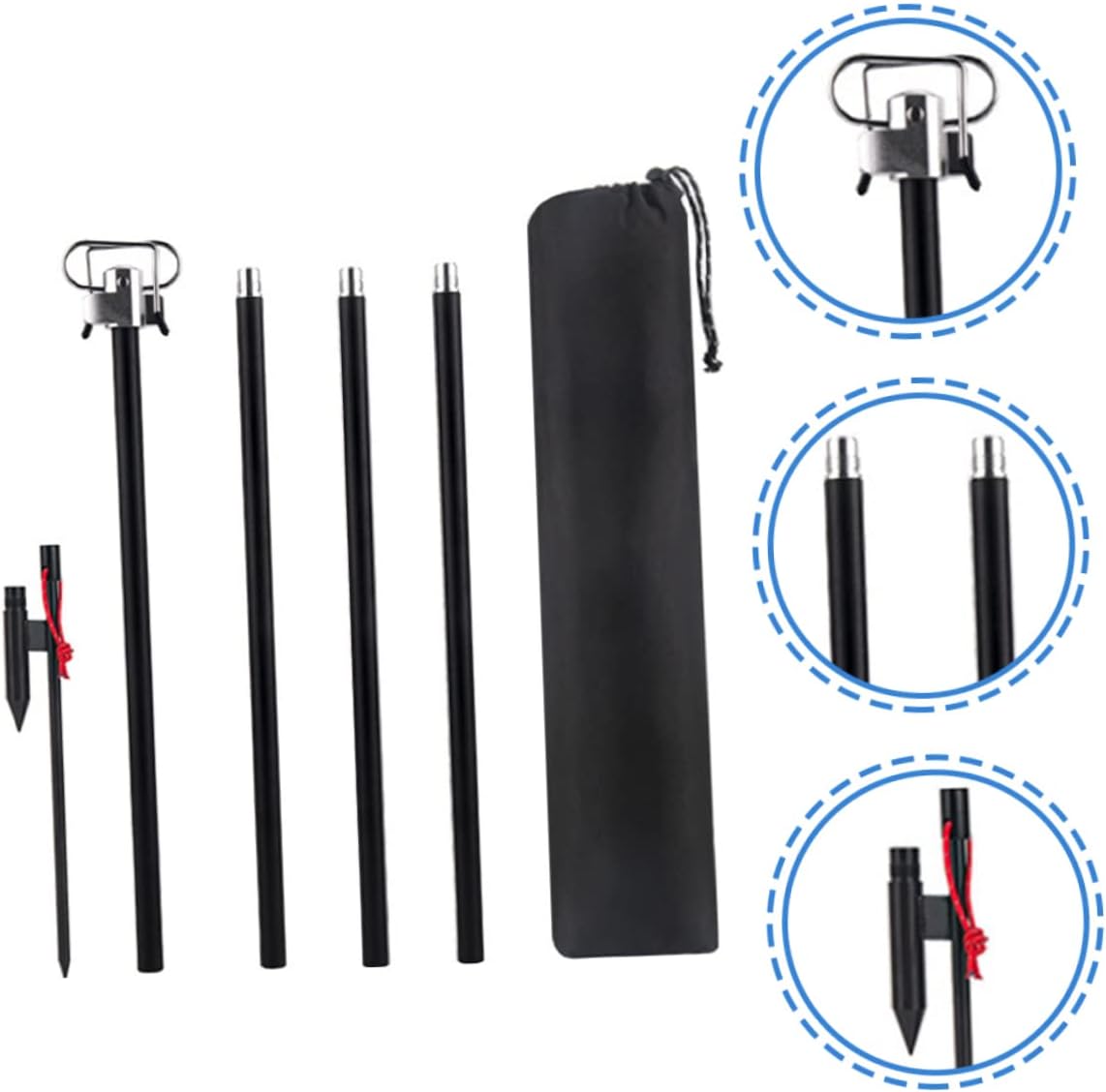 Aluminum Alloy Camping Light Stand Outdoor Folding Lamp Rack Led Lantern Bracket Sturdy Portable Lantern Holder
