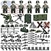 ATING 6 giocattoli soldati, set di soldati USA WW2 Army Soldier Set, base militare mini blocchi di figura con armi, regalo di compleanno per bambini