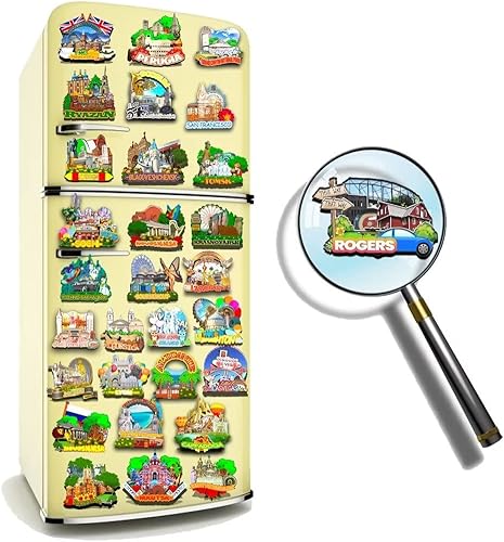 Miniatura 4 de Rogers Arkansas USA - Imán de madera para nevera, monumentos 3D, recuerdos coleccionables, decoración hecha a mano -1359