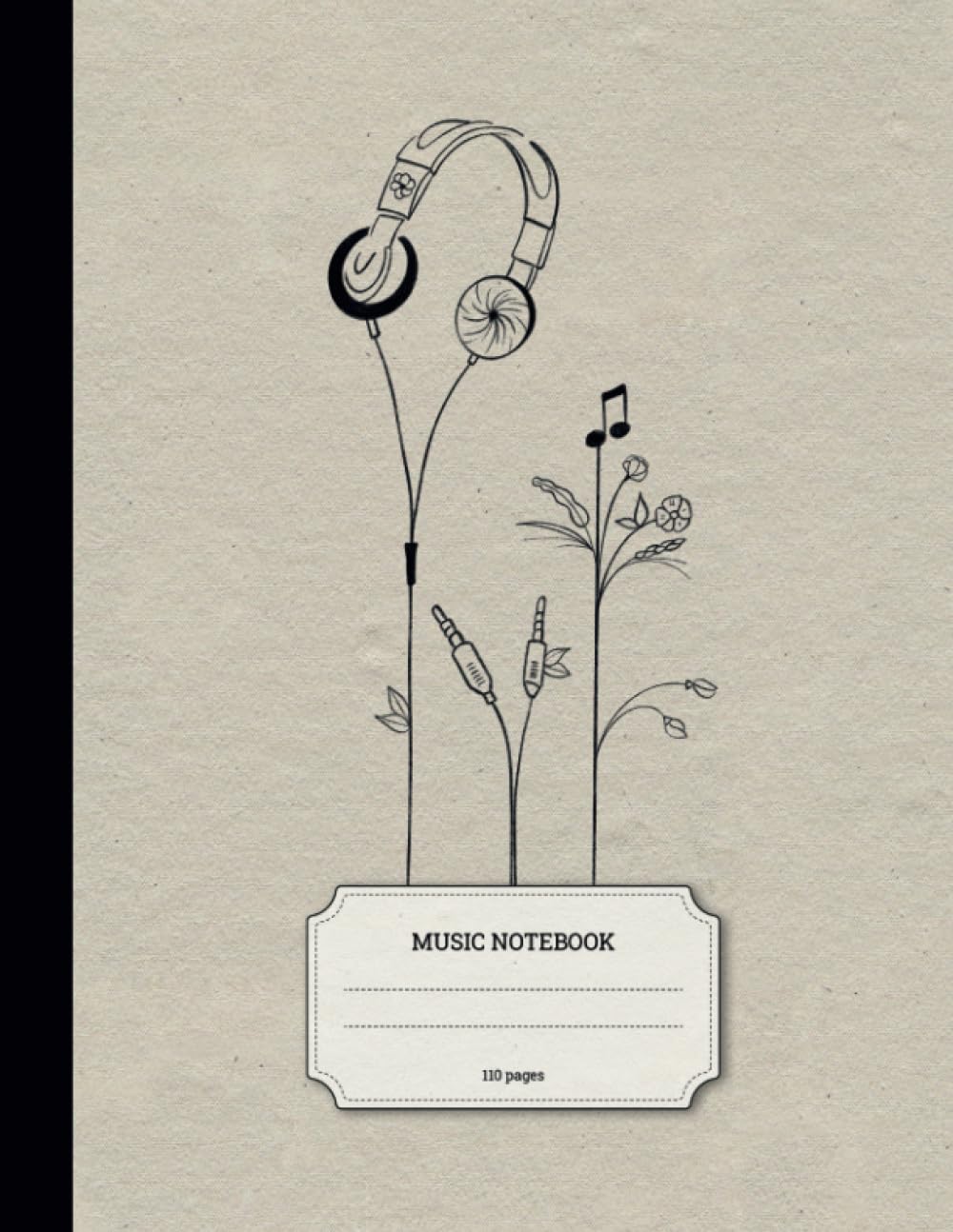 Cahier de musique blank sheet music notebook marbre blanc de 102 pages