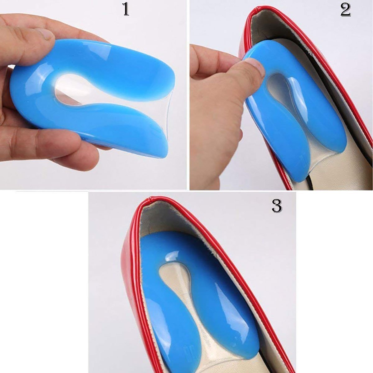 Pedimend a forma di U in silicone gel Heel Cup (2PAIRS – 4pcs)