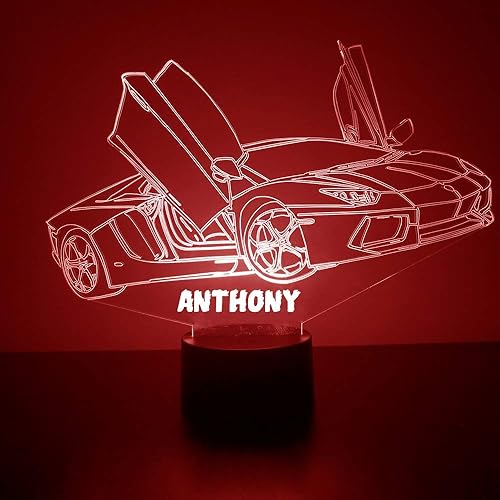 Miniatura 23 de MMS Vehicles - Lámpara LED de luz nocturna, personalizada con tu nombre o texto, control remoto en 16 colores, 4 modos de luz, lámpara LED de regalo