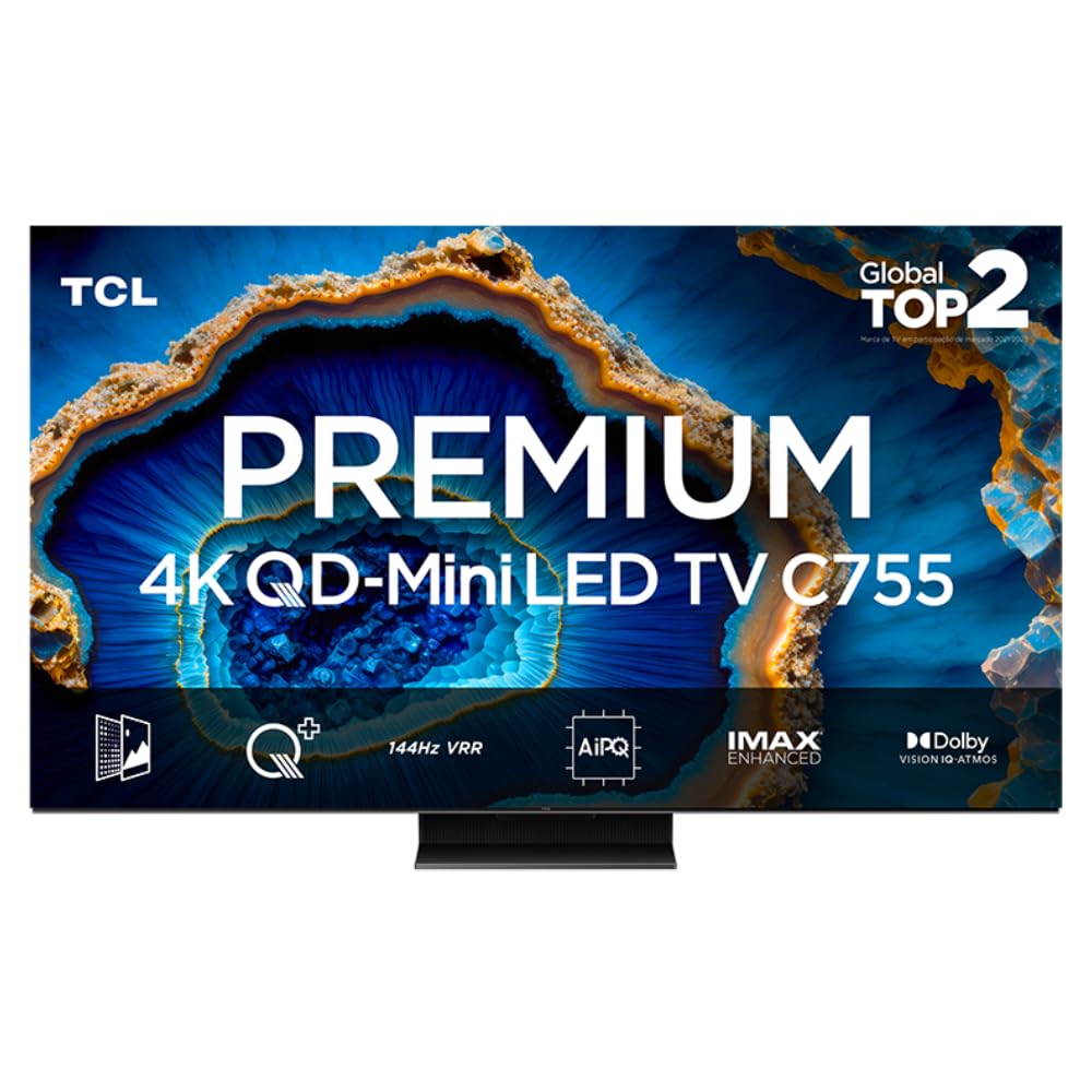Smart TV TCL 75 Polegadas QLED Mini LED 4K C755 WiFi Bluetooth