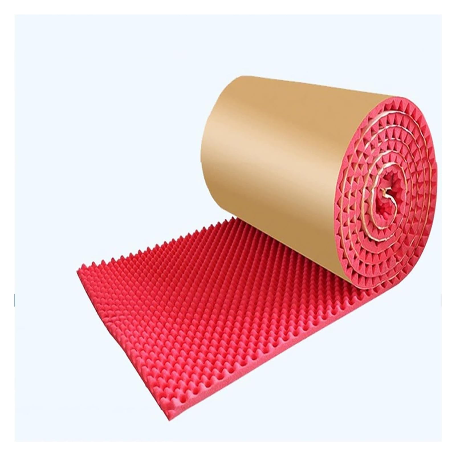 Panele ścienne dźwiękochłonne, panele samoprzylepn Self-Adhesive Acoustic Wedge Foam Panels, 5/7 cm, Multicolor, Multiple Sizes(Red-5cm,1x40m)