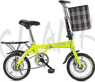 RZiioo 14/16/20 Inch Folding Bicycle Student Bicycle Single Speed Disc Brake Adult Compact Foldable Bike Fully Assembled