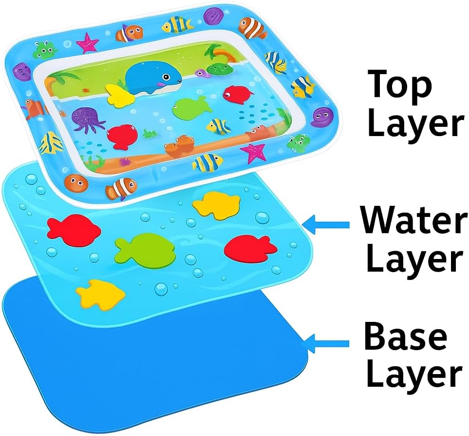 Tapete Infantil de Água Inflável para Bebê Almofada Sensorial Interativa Brinquedo Baby Educativo 48,5x67,5cm (Oceano) Tapete Infantil de Água Inflável para Bebê Almofada Sensorial Interativa Brinquedo Baby Educativo 48,5x67,5cm (Oceano)