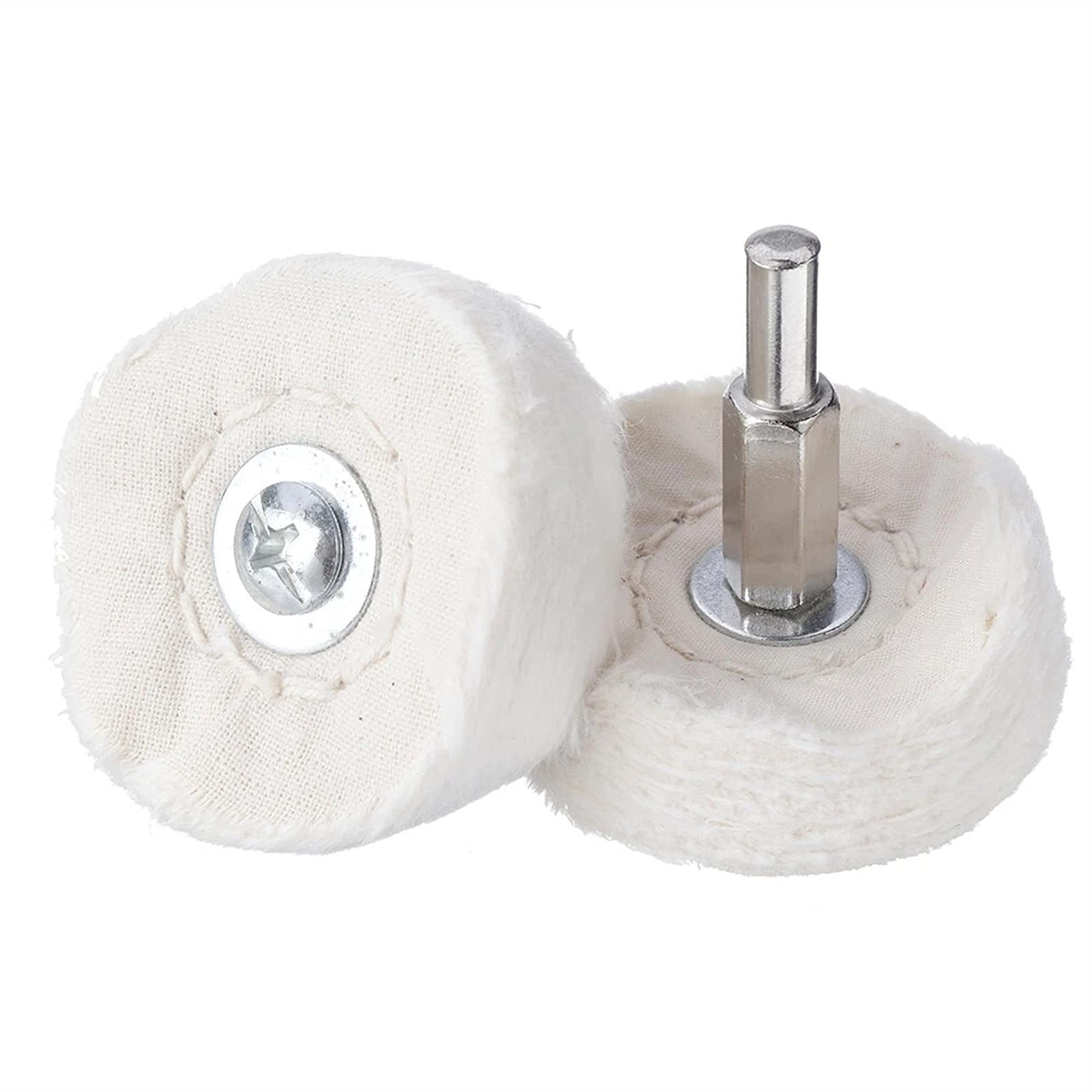 Set Di Ruote per Lucidatura, Spazzola per Trapano con Ruota per Lucidatura a Cupola in Cotone con Gambo da 5 Pezzi da 6 Mm
